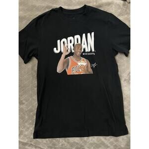 Air Jordan Wheaties T-Shirt Mens Small Black 23 Michael Jordan Bulls
